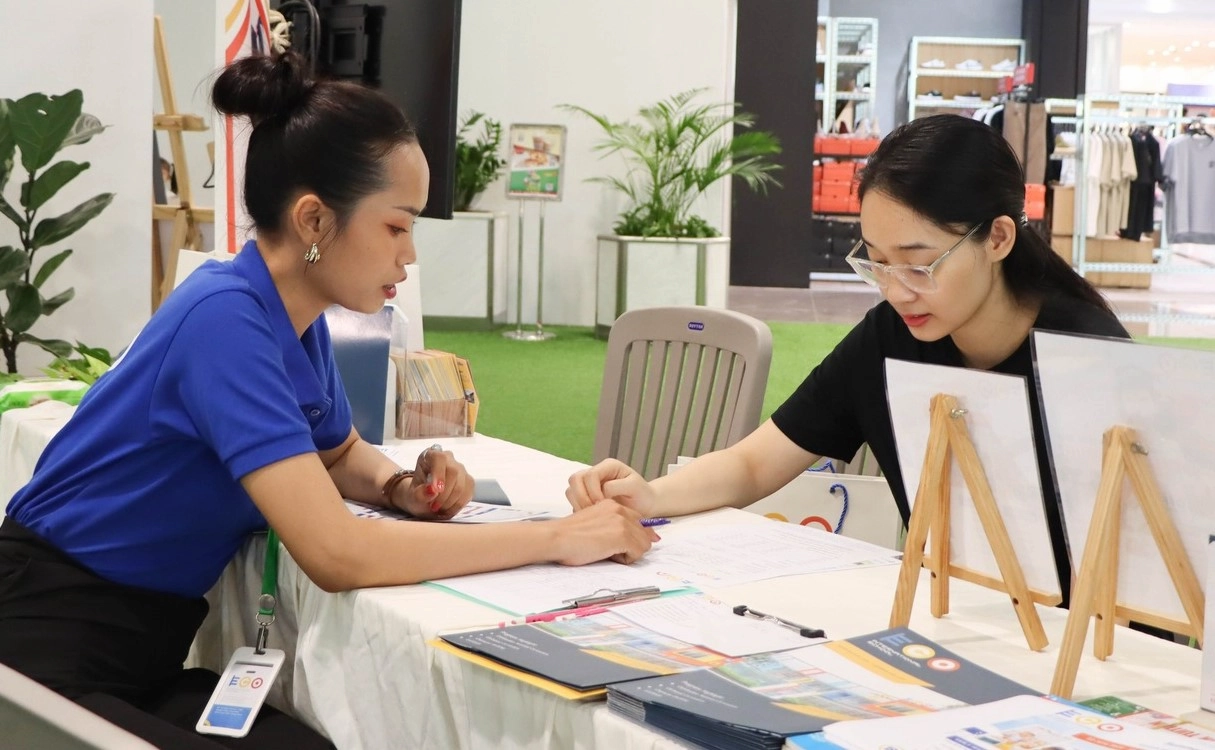 Two students at Eco International School